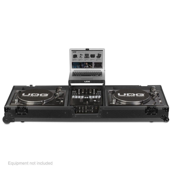UDG Ultimate Flight Case Turntable Coffin MK2 Plus Laptop Shelf & Wheels (Black) (63/F - U91028BL2) - Gsus4
