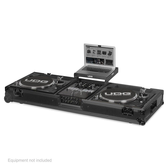UDG Ultimate Flight Case Turntable Coffin MK2 Plus Laptop Shelf & Wheels (Black) (63/F - U91028BL2) - Gsus4