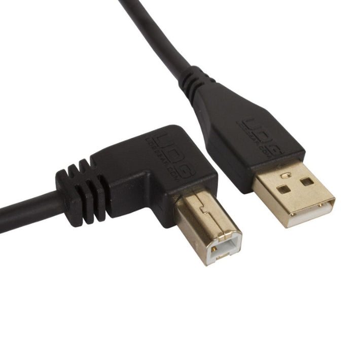 UDG Ultimate U95004 USB2 Cable A - B Black Angled 1m (63/C - U95004BL) - Gsus4
