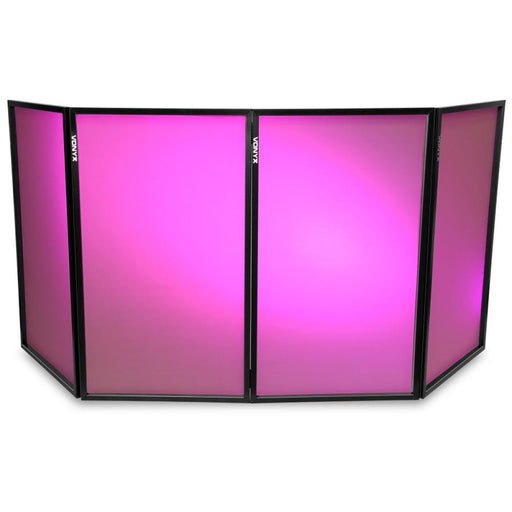 Vonyx DJ Screen Foldable DJ Facade – 4 Lycra Panels (DB2W) - Gsus4