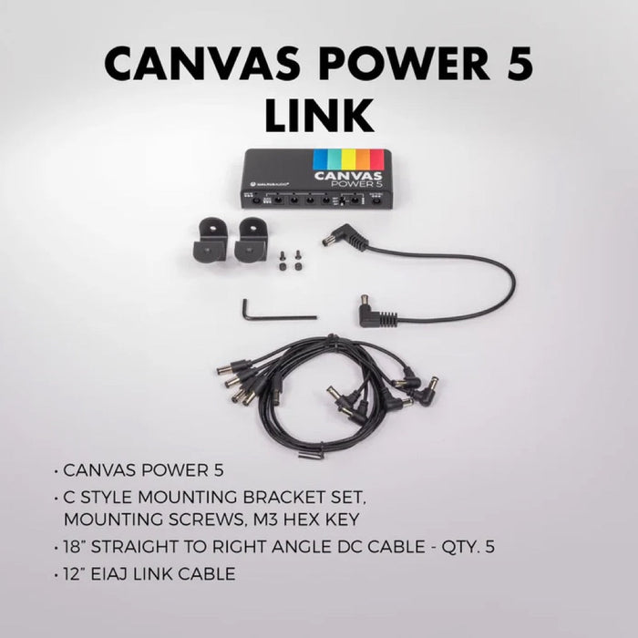 Walrus | CANVAS POWER 5 Link | Low Profile Pedal Power Supply Expander (Walrus - Canvas - Power - 5 - Link) - Gsus4