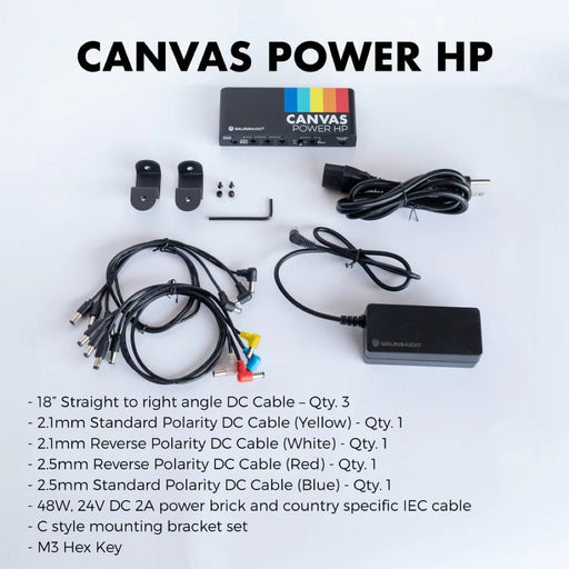 Walrus | CANVAS POWER HP | Low Profile Pedal Power Supply | w/ Power Brick AU Adapter | Suitable for Quad Cortex & HX Stomp (Walrus - CanvasPower - HP) - Gsus4
