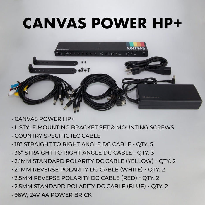 Walrus | CANVAS POWER HP+ Plus | Low Profile Pedal Power Supply | w/ Power Brick AU Adapter | Suitable for Quad Cortex & HX Stomp (Copy) (Walrus - CanvasPower - HP - PLUS) - Gsus4