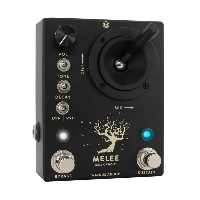 Walrus | MELEE | Wall of Noise Distortion & Reverb Pedal | w/ Mix & Dist Joystick | BLACK (Walrus - Melee - Black) - Gsus4
