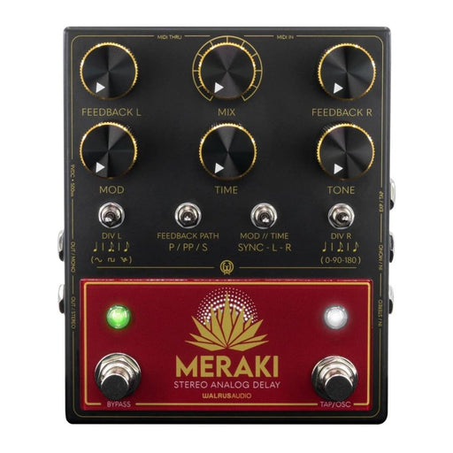 Walrus MERAKI Stereo Analog Dual Delay Pedal (Walrus-Meraki-BLK-RED) - Gsus4