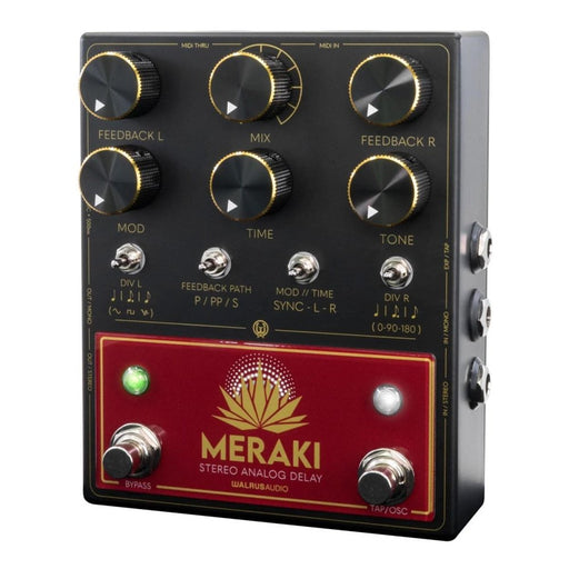 Walrus MERAKI Stereo Analog Dual Delay Pedal (Walrus-Meraki-BLK-RED) - Gsus4