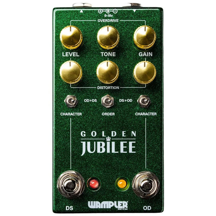 Wampler | Golden Jubilee | Dual Overdrive & Distortion | Plexi & Mesa Tones In a Box (WP-GOLD-JUBILEE) - Gsus4