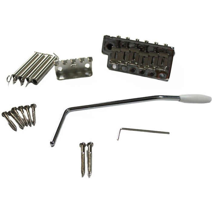 Wilkinson Classic ST Style Complete 6-point Tremolo Bridge in Chrome with Steel Block (WVCSBCR) - Gsus4