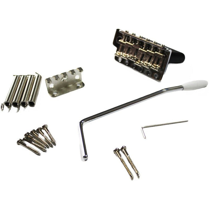 Wilkinson Classic ST Style Complete 6-point Tremolo Bridge in Chrome with Zinc Block (WVCCR) - Gsus4