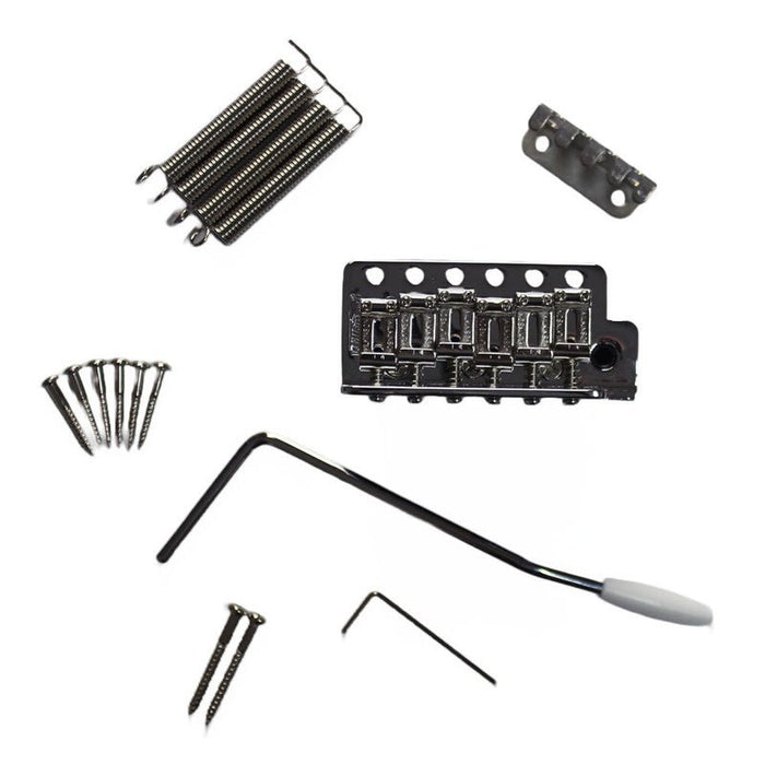 Wilkinson Classic ST Style Complete 6-point Tremolo Bridge in Chrome with Zinc Block (WVCCR) - Gsus4