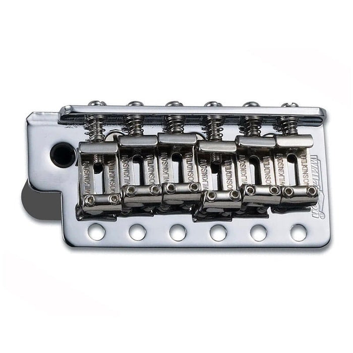 Wilkinson Classic ST Style Complete 6-point Tremolo Bridge in Chrome with Zinc Block (WVCCR) - Gsus4