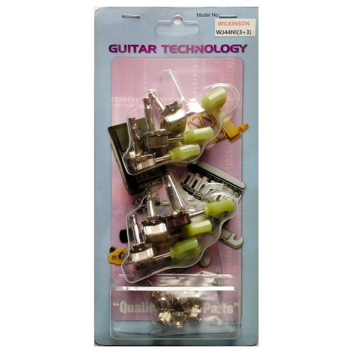 Wilkinson Deluxe Acoustic/Electric Kluson Style Tuning Machines in Nickel Finish (3+3) (WJ44NI) - Gsus4