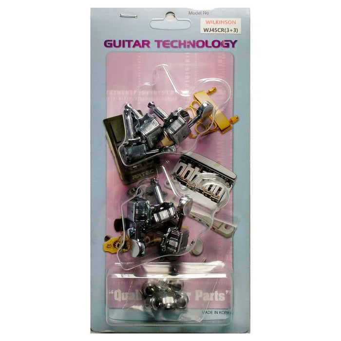 Wilkinson Deluxe Acoustic/Electric Kluson Style Tuning Machines in Nickel Finish (3+3) (WJ45CR) - Gsus4