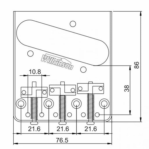 Wilkinson Vintage TL-Style Electric Guitar Bridge in Chrome Finish (WTBCR) - Gsus4
