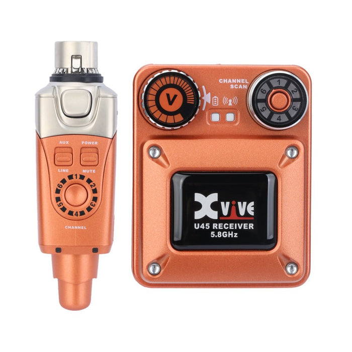 Xvive U45 Wireless In Ear Monitoring System 5.8GHz (Orange) (352637) - Gsus4