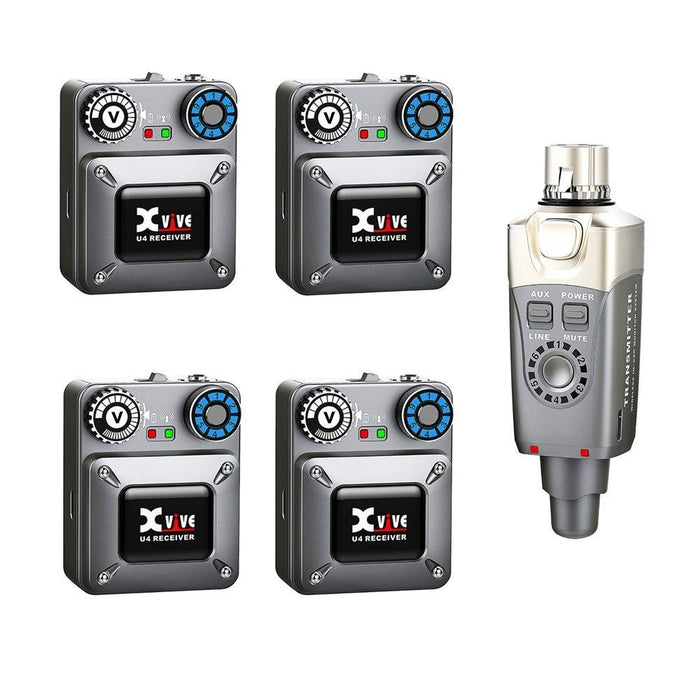 Xvive U4R4 Wireless In Ear Monitor System w/ 4 Receivers (352569) - Gsus4