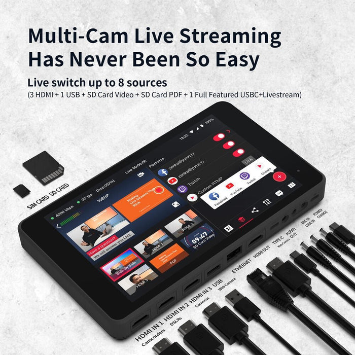 YoloLiv | YoloBox PRO | All - in - One Portable Multi - Camera Monitor Switcher (YololivPro) - Gsus4
