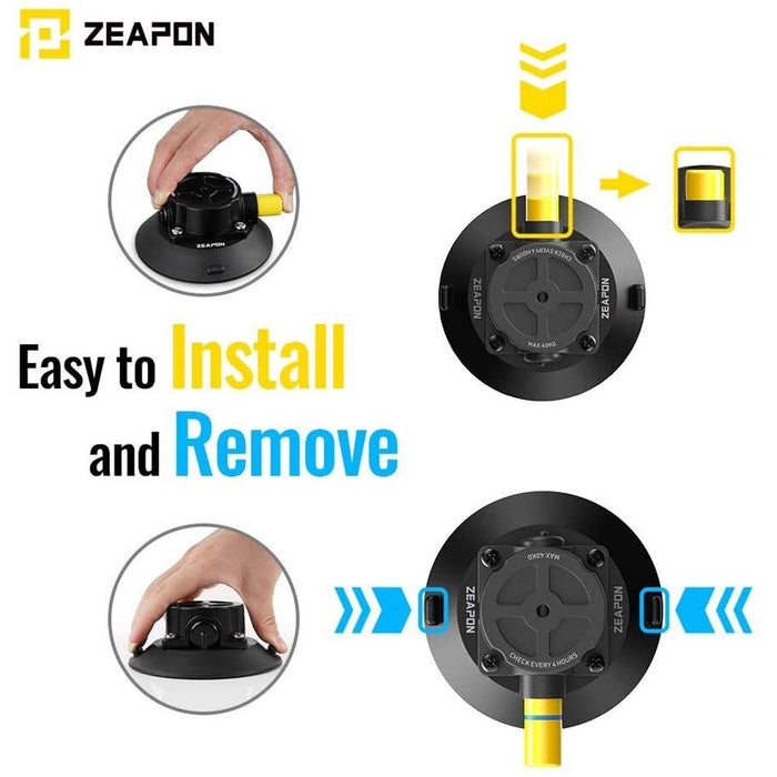Zeapon 4.5" Hyla Suction Cup with M6 Screw(1/4" or 3/8") (Su450) - Gsus4