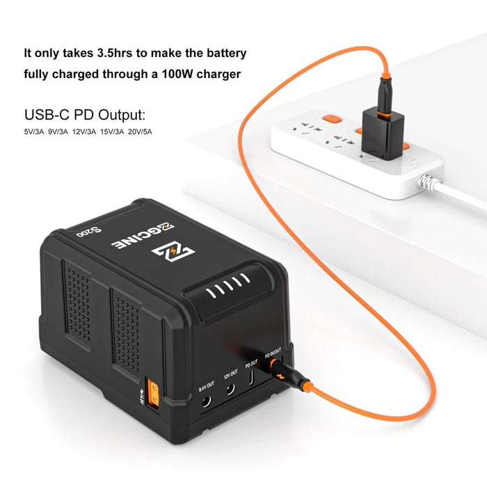 ZGCINE | S200 | 200W V - Mount Battery w/ Multi - Output Ports (ZG-S200) - Gsus4