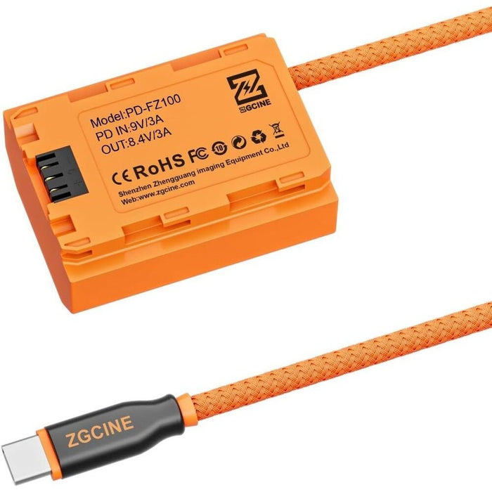 ZGCINE USB - C to Sony NP - FZ100 Dummy Battery Cable 60cm (PD-FZ100) - Gsus4