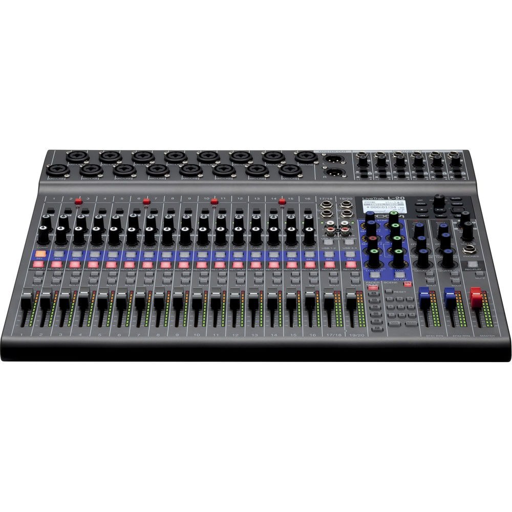 Zoom LiveTrak L-20 20Ch Digital Mixer Recorder 22-in