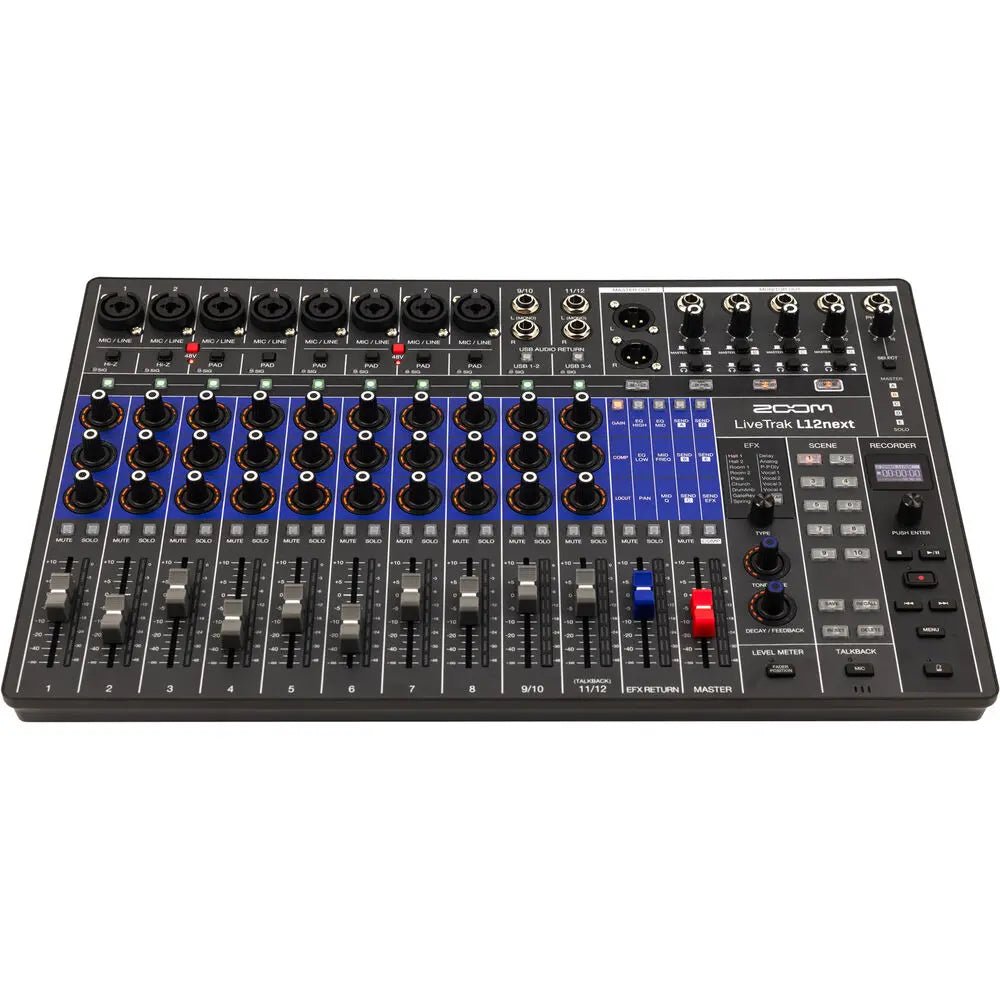 Zoom LiveTrak L12Next 12 Ch Digital Mixer & 32Bit Float Multitrack ...