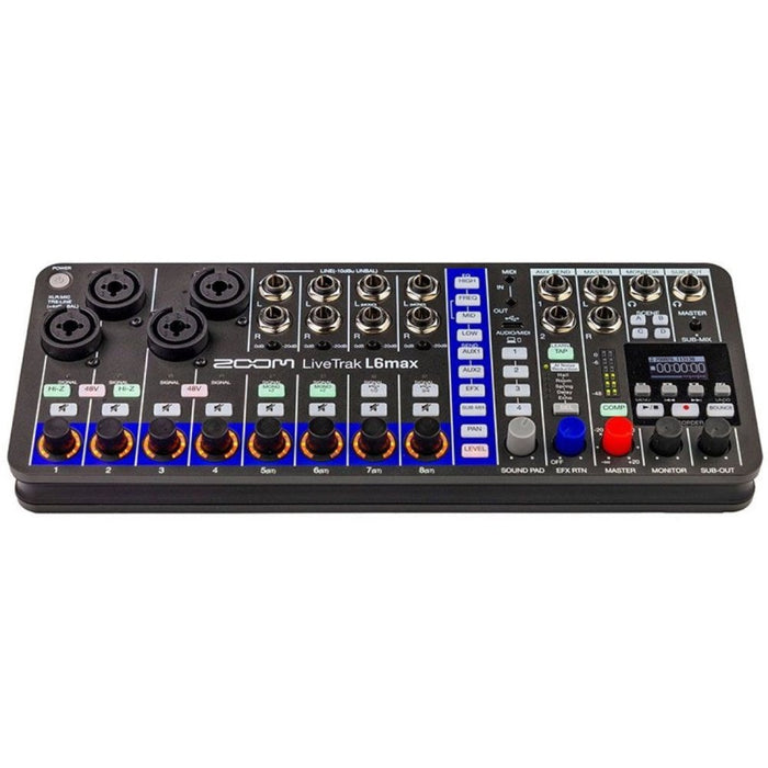 Zoom | LiveTrak L6 MAX | Portable 12 Ch Digital Mixer & 32bit Float Multitrack Recorder (FXR010M) - Gsus4