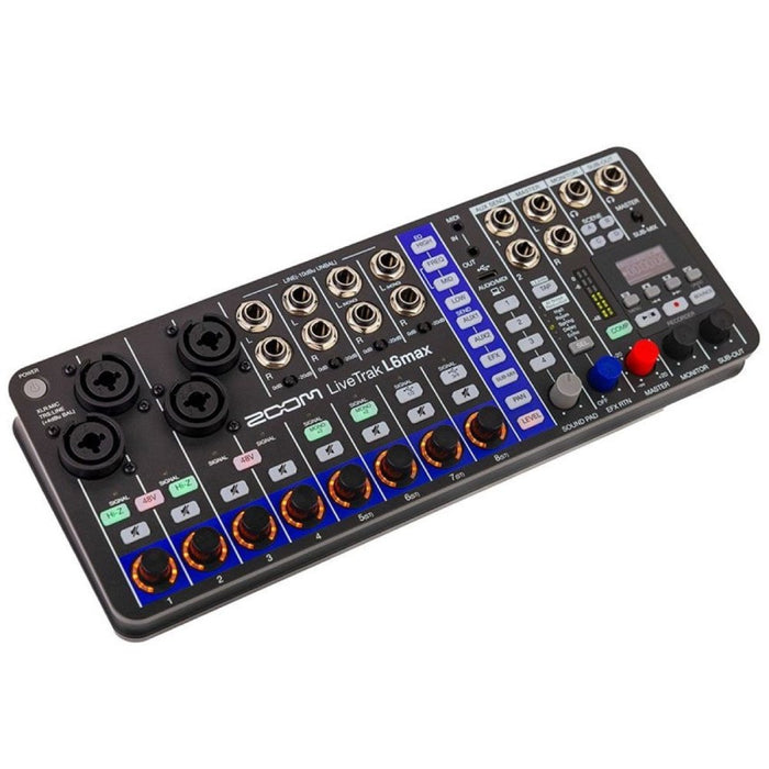 Zoom | LiveTrak L6 MAX | Portable 12 Ch Digital Mixer & 32bit Float Multitrack Recorder (FXR010M) - Gsus4