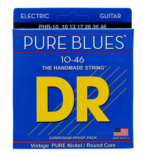 DR Strings | Pure Blues | Pure Nickel | Guitar Strings | 10-46
