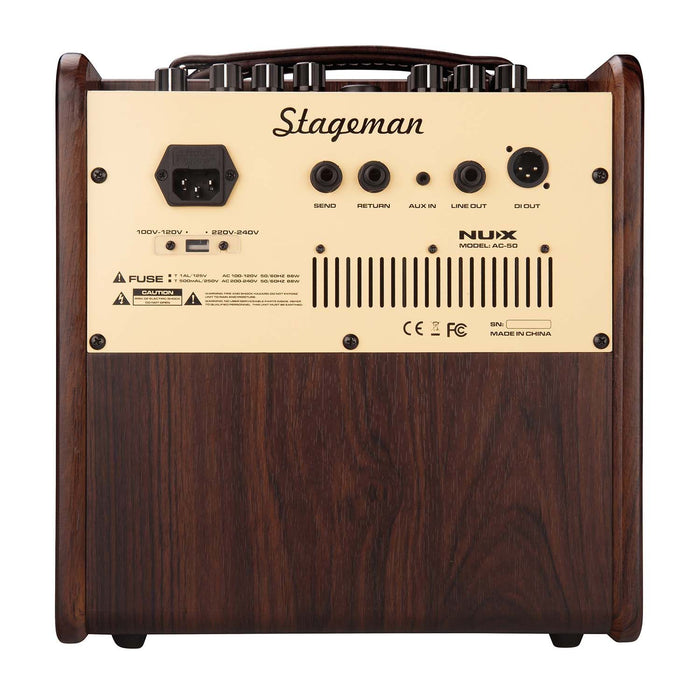 NUX | Stageman AC50 | 2CH 50W Acoustic Amp | w/ On-Board FX & iOS/Android App