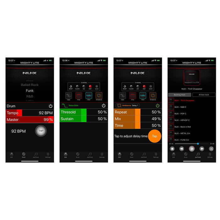 NUX | Mighty LITE BT | Modelling Guitar Combo Amp | 3W | w/ On-Board FX, Bluetooth & iOS / Android App