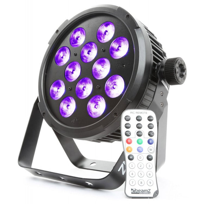 Beamz | BT300 | Slimline HEX LED PAR CAN | 12x 10W RGBAW-UV | 2-in-1 w/ IR remote control
