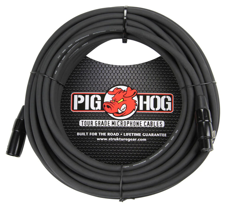 PIG HOG | Tour Grade | Microphone Cable | 8MM | 50FT | Black