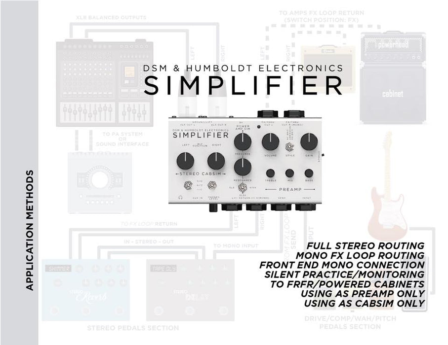 DSM & Humboldt | SIMPLIFIER | Zero Watt Stereo Amp | Preamp + Power Amp SIM + Stereo Cab SIM - Gsus4
