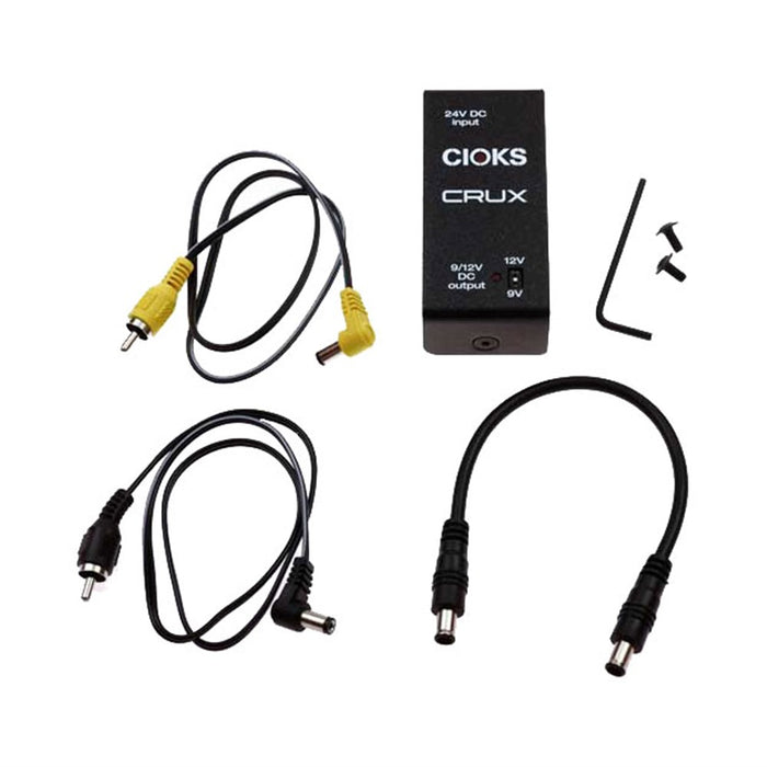 CIOKS | CRUX | 24V EIAJ to 9V / 12V | For Quad Cortex & HX Stomp | Includes Aall Necessary Cables