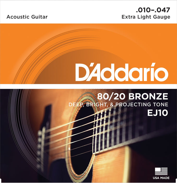 D'Addario Acoustic Guitar Strings 80/20 Bronze - Gsus4