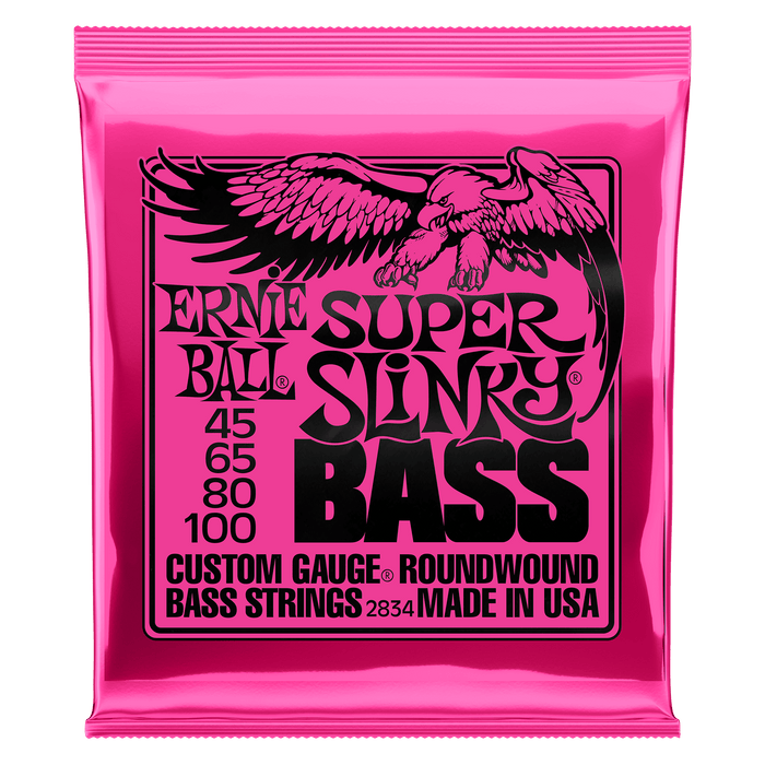 Ernie Ball | Super Slinky | Nickel Wound BASS 4 Strings | 45-100 | P02834