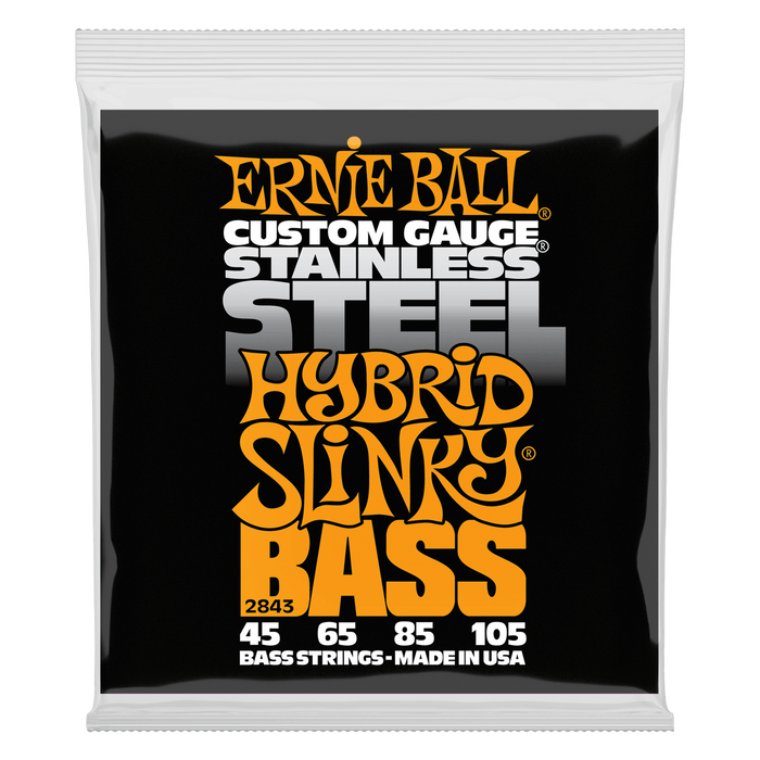 Ernie Ball | Hybrid Slinky | Stainless BASS 4 Strings | 45-105 | P02843