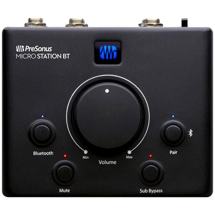 PreSonus | MicroStation BT 2.1 | Compact Desktop Monitor Controller | w/ Bluetooth