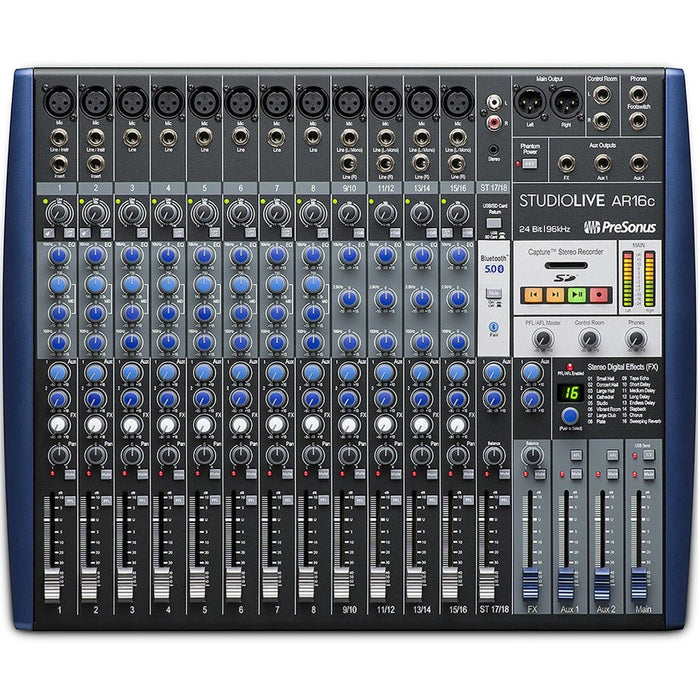 Presonus | StudioLive AR16C | 16-Ch Mixer | w/ Bluetooth & USB-C Multitrack Recording