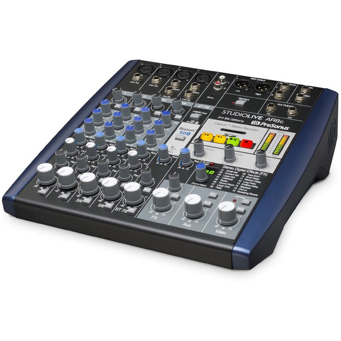 PreSonus | StudioLive AR8C | 8-Ch Mixer w/ Bluetooth & USB Multitrack Recording