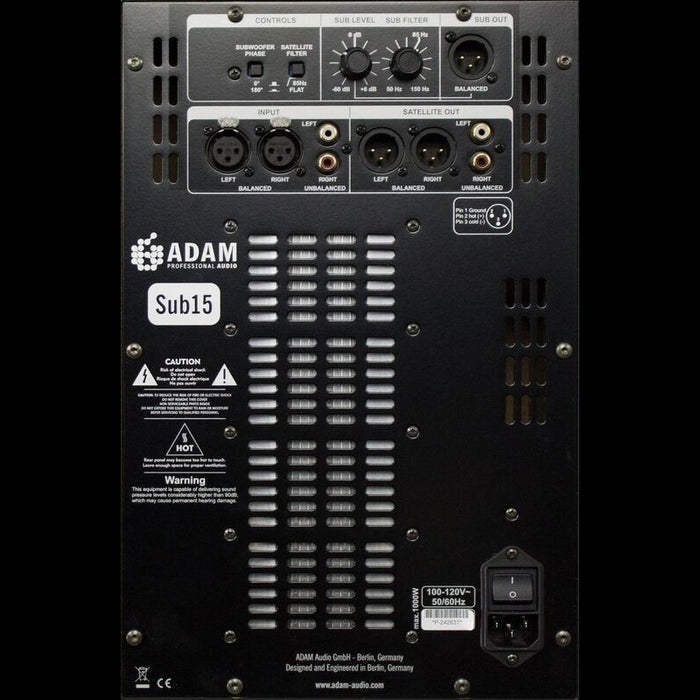 ADAM | Sub 15 | 15" 1000W Active Subwoofer Studio Monitor - Gsus4