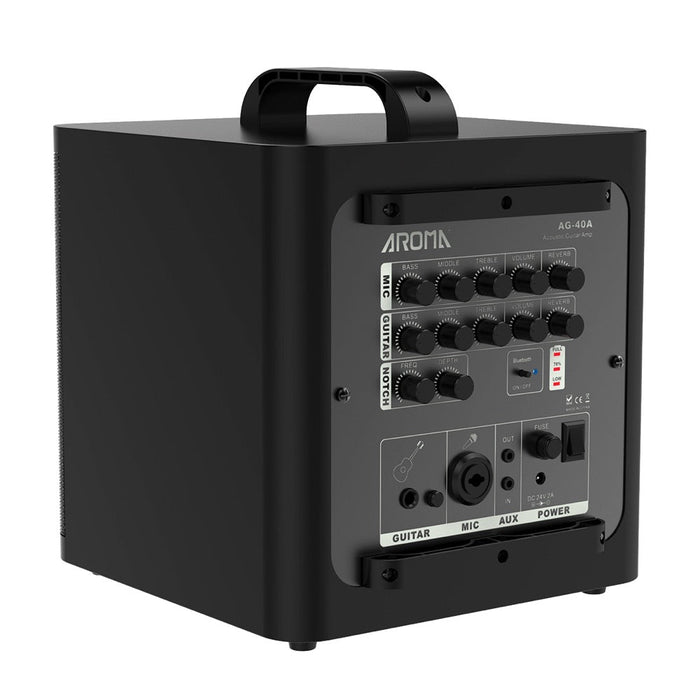 Aroma | AG40A | 40W Rechargeable Acoustic Amp | Black or White (AG40ABK) - Gsus4
