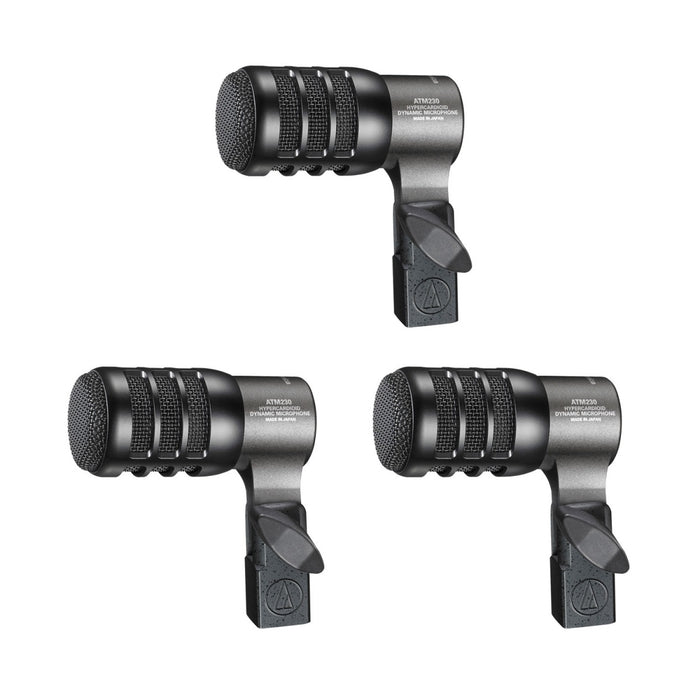 Audio Technica ATM230PK Hypercardioid Dynamic Instrument Microphone (3 Pack) - Gsus4