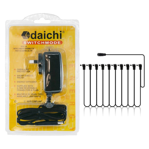 Daichi | 9VDC 3,000mA | w/ Polarity Reversible 2.1mm DC Tip (DASW9VDC - 2) - Gsus4