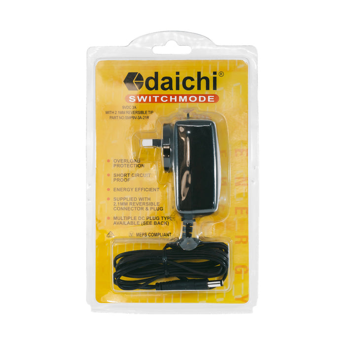 Daichi | 9VDC 3,000mA | w/ Polarity Reversible 2.1mm DC Tip