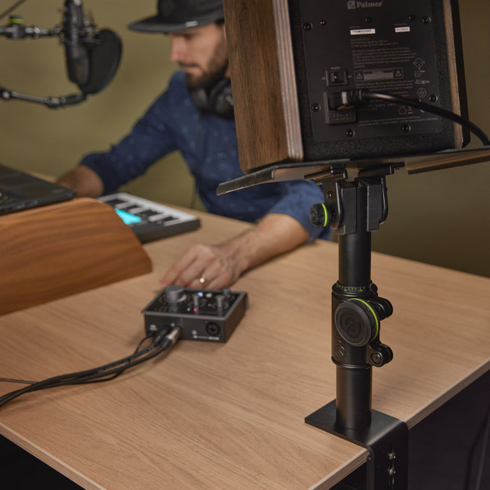 Gravity | SP 3102TM | Flexible Studio Monitor Stand w/ Table Clamp