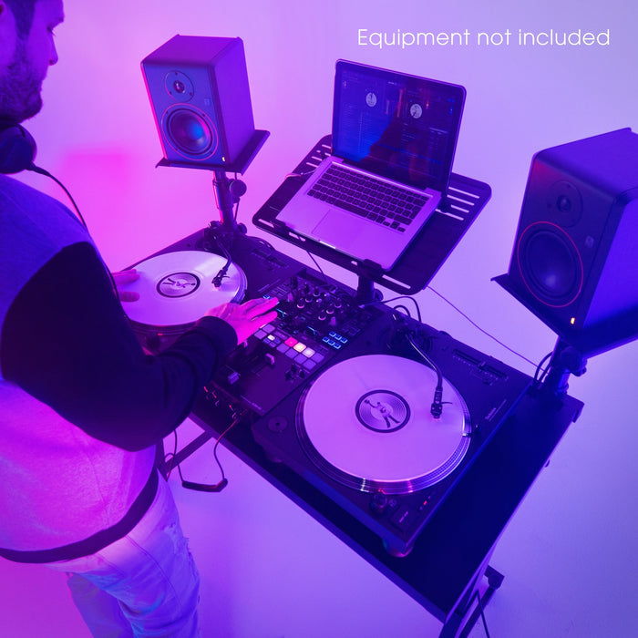 Gravity | FDJT01 | DJ Desk w/ Adjustable Loudspeaker & Laptop Trays