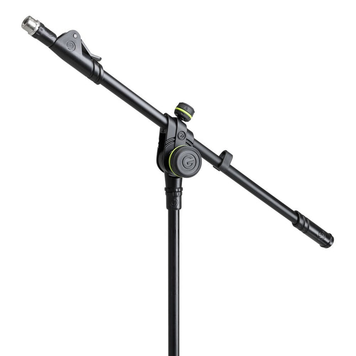 Gravity | MS2222B | Short Microphone Stand w/ Round Base & 2-Point Adjustment Telescoping Boom