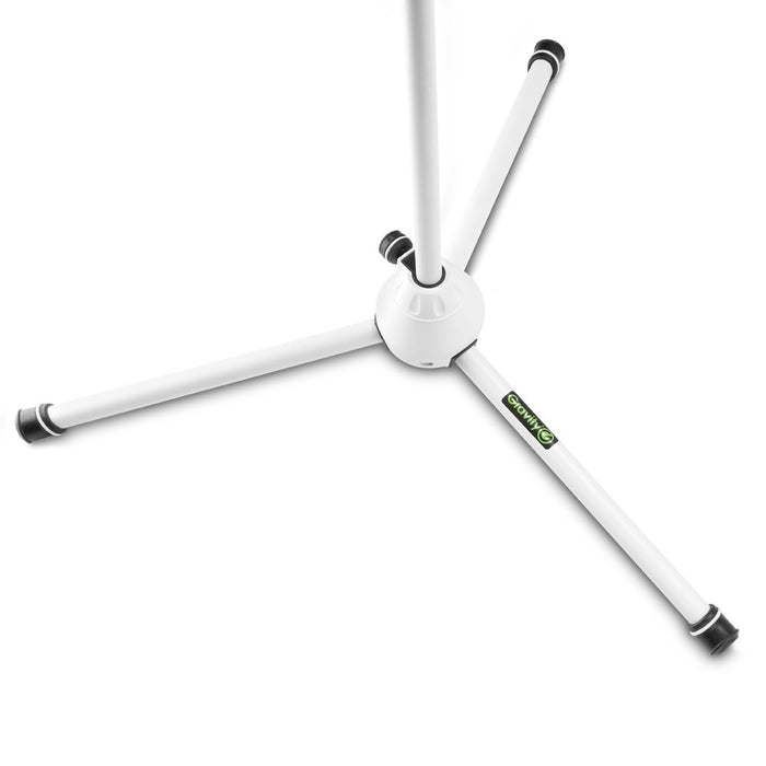 Gravity | MS4322W | Microphone Stand | Folding Tripod Base | 2-Point Adjustment Telescoping Boom | White